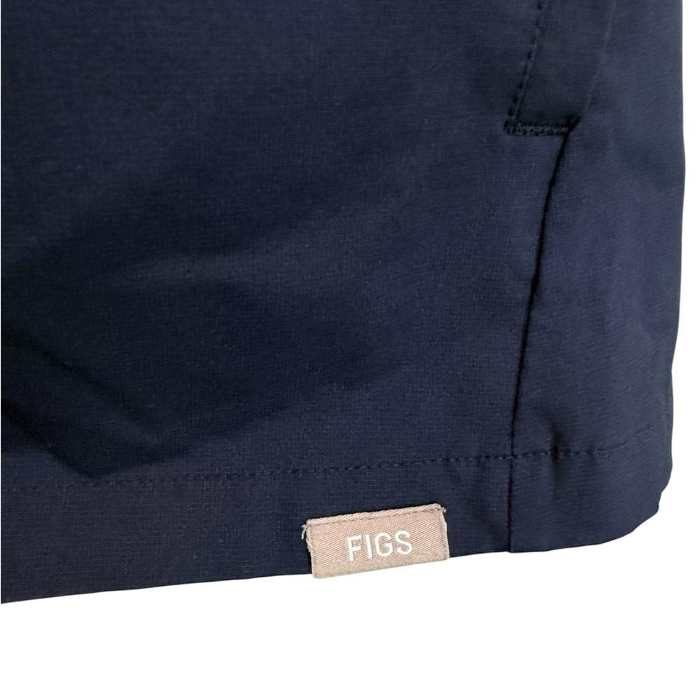 FIGS Oran Slim Scrub Top Navy S FIONx Freex Discontinued Double Collar - Picture 4 of 5